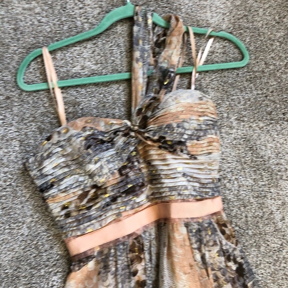 BCBG draped silk chiffon gown XS 2 - Picture 4 of 4